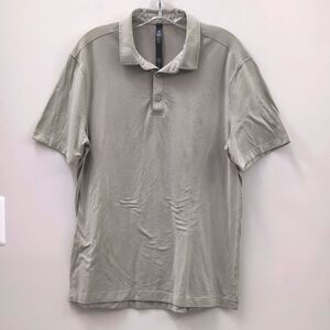 Lululemon Athletica Tan Polo Shirt Sz L